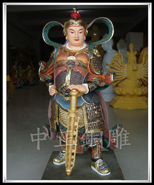 铸铜韦陀菩萨像