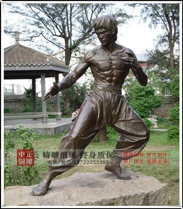 李小龙铜雕塑|李小龙生活的艺术家