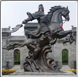 大型骑马关公铜雕