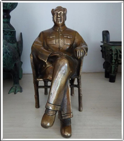 毛主席人物铜像