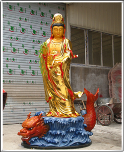鳌鱼观音雕塑