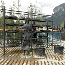茶文化景观铜像