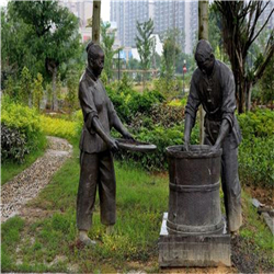 仿铜茶文化雕塑