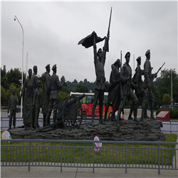 红军抗战铜雕塑