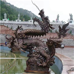 中国龙铜像
