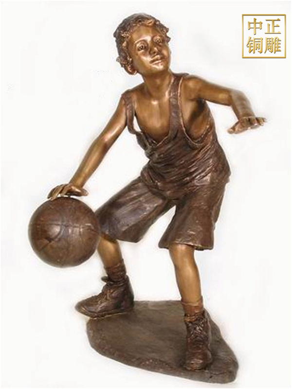 篮球少年铜像厂家