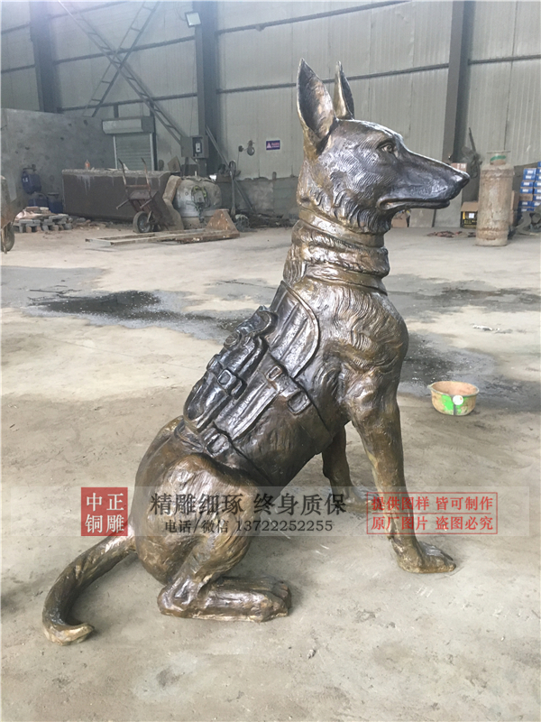 大型铜狗雕塑