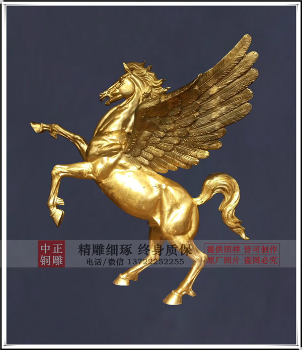 铸黄铜马雕塑