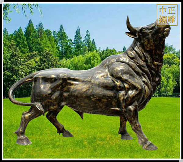 大型开荒牛铸铜雕塑