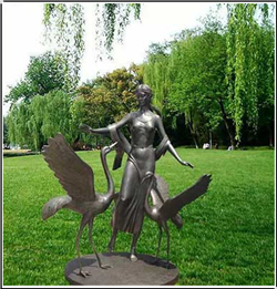 公园西方人物铜雕塑
