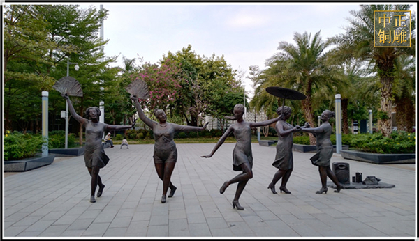 广场跳舞雕塑铸造