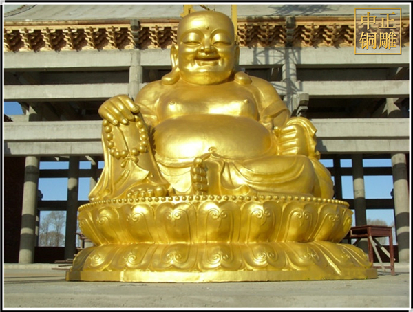大型鎏金弥勒佛雕塑