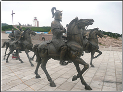 将军骑马人物铜雕塑铸造