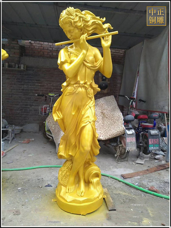 吹笛子四季女神雕像铸造