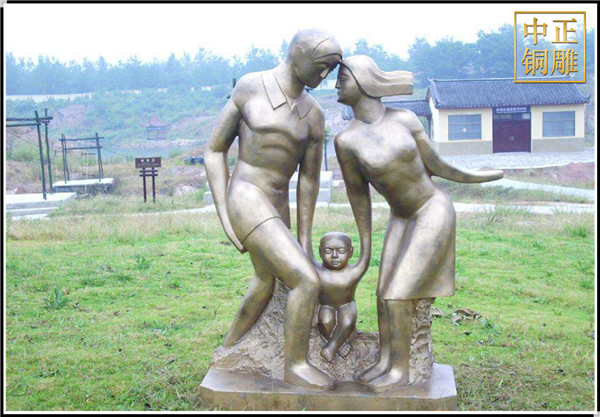 街头情侣人物铜雕塑
