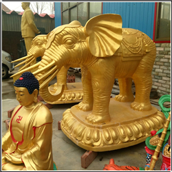 大型鎏金铜大象铸造