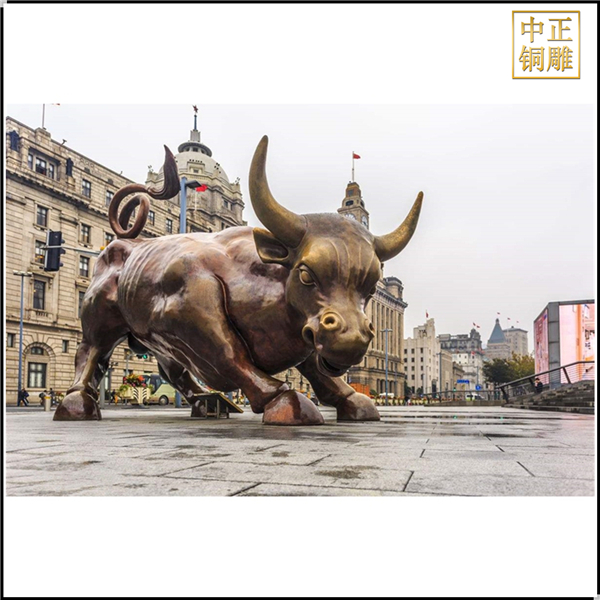 广场景观铜牛雕塑