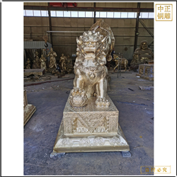 1米仿古铜狮子雕塑