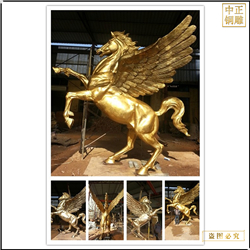 带翅膀铜马雕塑铸造