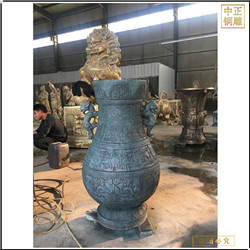 室外小型铜花瓶铸造厂家
