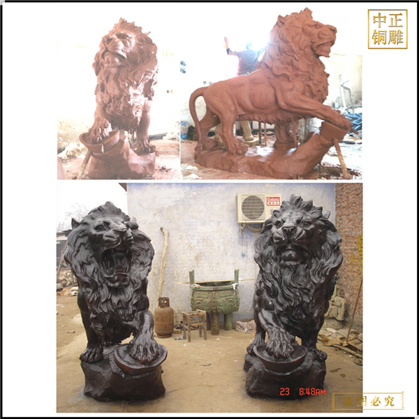 欧式大型铜狮子雕塑