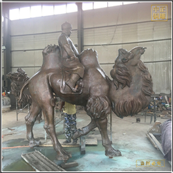 小男孩骑骆驼铜雕塑铸造价格