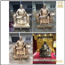 蒙古族忽必烈人物雕塑铸造