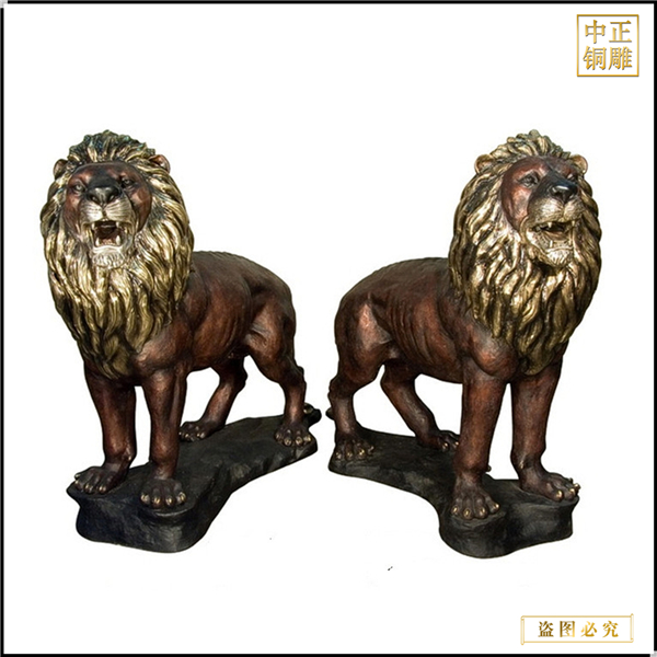 一对铜狮子雕塑价格