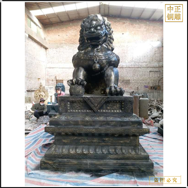 制作2米故宫铜狮子铸造厂