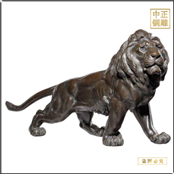 青铜狮子雕塑图片