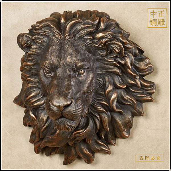 狮子头铜雕塑