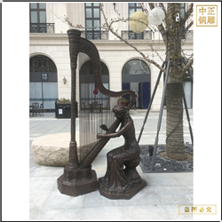 广场音乐主题人物铜雕