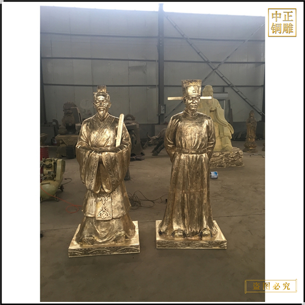 铜雕厂家铸造古代人物雕塑
