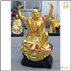 1.5米铜雕十八罗汉佛像