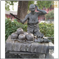 水果商贩人物雕塑