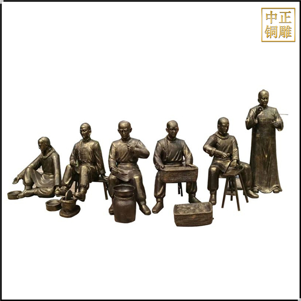 各种中医文化铜雕塑