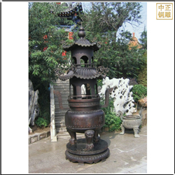 寺庙大型铜香炉