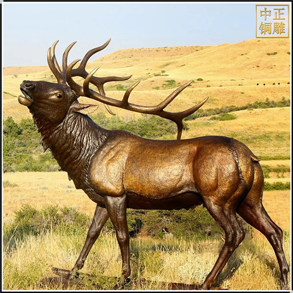 景观铜鹿雕塑铸造厂