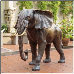 园林铜大象铸造