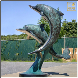 小海豚铜雕塑铸造