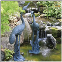 仙鹤喷水景观雕塑