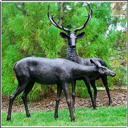 铜鹿景观铜雕塑