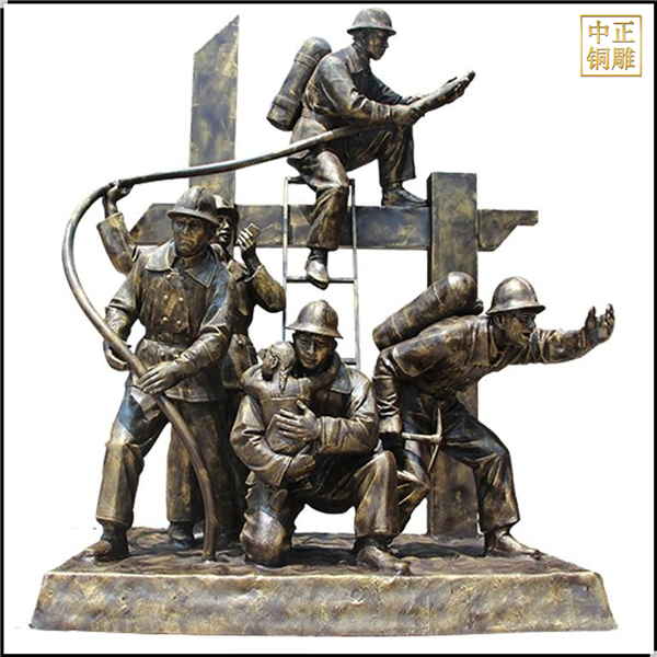 西方现代士兵人物铜雕塑