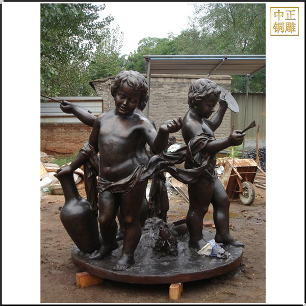 西方小孩人物铜雕塑
