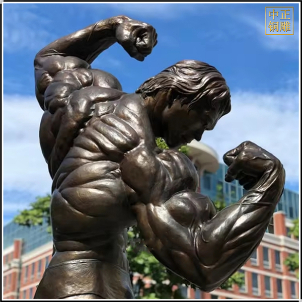 大型肌肉男半身像雕塑