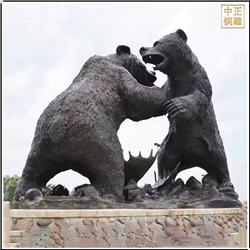 大型狗熊铜雕塑